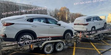 В Москве замечены новые кроссоверы Changan CS85 и CS95