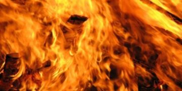 Под Красноярском произошел крупный пожар на пилораме