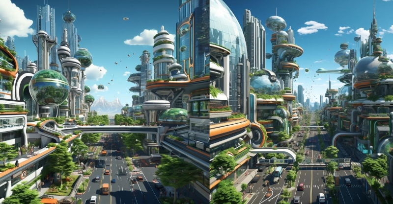 Зелень, экология, комфорт: нейросеть «построила» дома в городах
