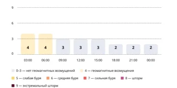 Прогноз магнитных бурь по часам на 21 ноября 2025 года. Инфографика