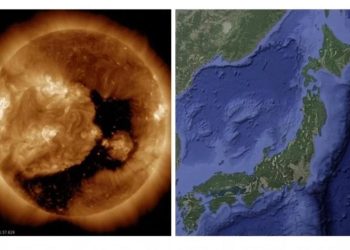Ученый Бернс нашел аномальное сходство между дырой на Солнце и Японией
