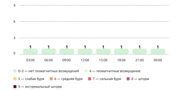 Прогноз магнитных бурь по часам на 12 марта 2026 года. Инфографика
