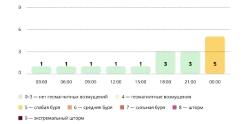 Прогноз магнитных бурь по часам на 13 марта 2026 года. Инфографика